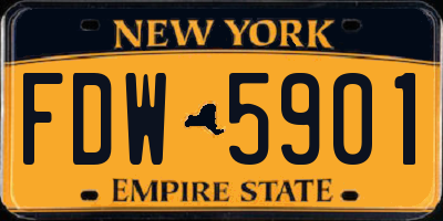 NY license plate FDW5901