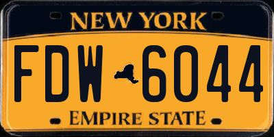 NY license plate FDW6044