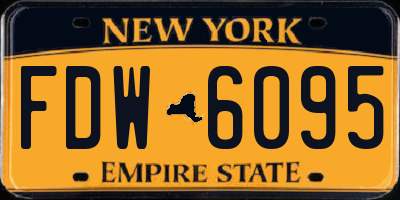 NY license plate FDW6095