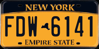 NY license plate FDW6141