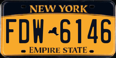 NY license plate FDW6146