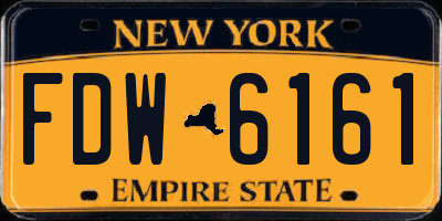 NY license plate FDW6161
