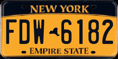 NY license plate FDW6182