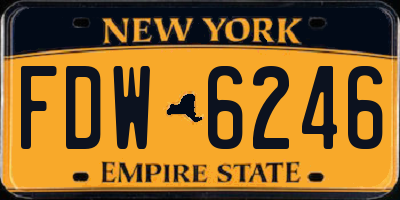 NY license plate FDW6246