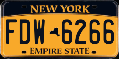 NY license plate FDW6266