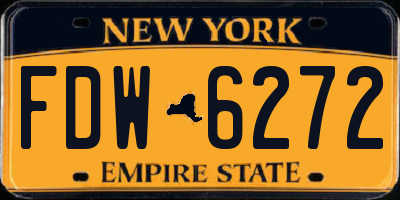 NY license plate FDW6272