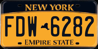 NY license plate FDW6282
