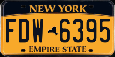 NY license plate FDW6395