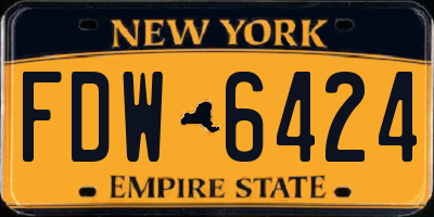 NY license plate FDW6424