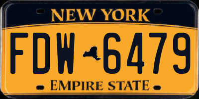 NY license plate FDW6479