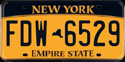 NY license plate FDW6529