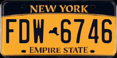 NY license plate FDW6746