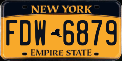 NY license plate FDW6879