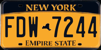 NY license plate FDW7244