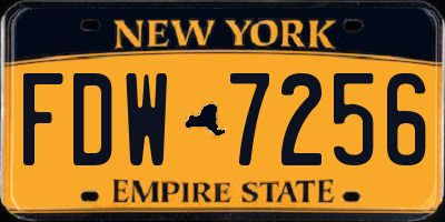 NY license plate FDW7256