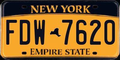 NY license plate FDW7620