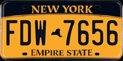 NY license plate FDW7656