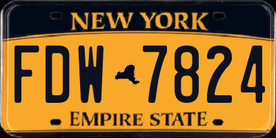 NY license plate FDW7824