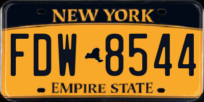 NY license plate FDW8544