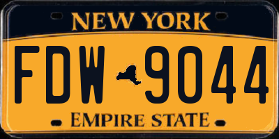 NY license plate FDW9044