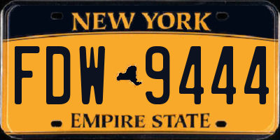NY license plate FDW9444