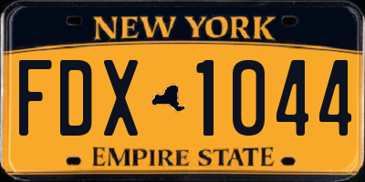 NY license plate FDX1044