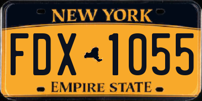 NY license plate FDX1055