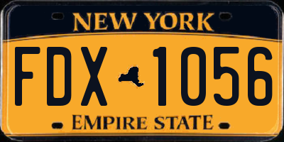 NY license plate FDX1056