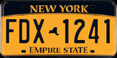NY license plate FDX1241