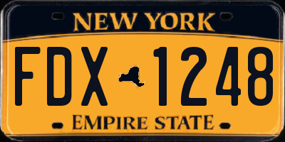 NY license plate FDX1248