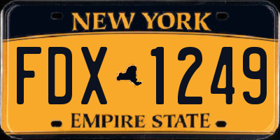 NY license plate FDX1249