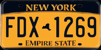 NY license plate FDX1269