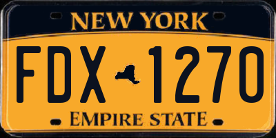 NY license plate FDX1270