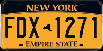 NY license plate FDX1271