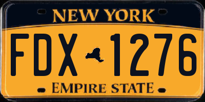 NY license plate FDX1276