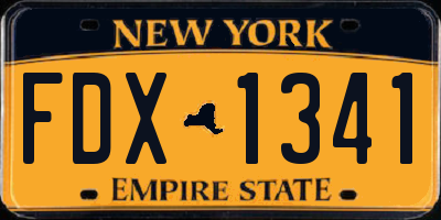 NY license plate FDX1341