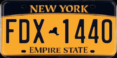 NY license plate FDX1440