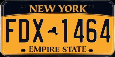 NY license plate FDX1464