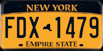 NY license plate FDX1479