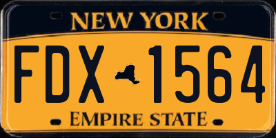 NY license plate FDX1564