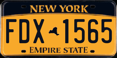 NY license plate FDX1565