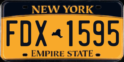 NY license plate FDX1595