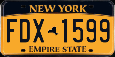 NY license plate FDX1599