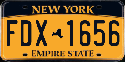NY license plate FDX1656