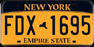 NY license plate FDX1695