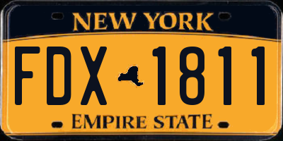 NY license plate FDX1811