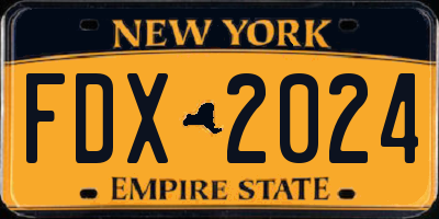 NY license plate FDX2024