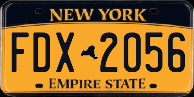 NY license plate FDX2056
