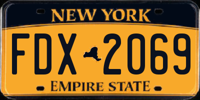 NY license plate FDX2069