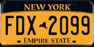 NY license plate FDX2099